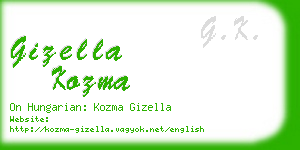 gizella kozma business card